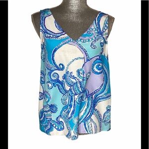 Lilly Pulitzer Cipriani Silk Top in Test the Water Small